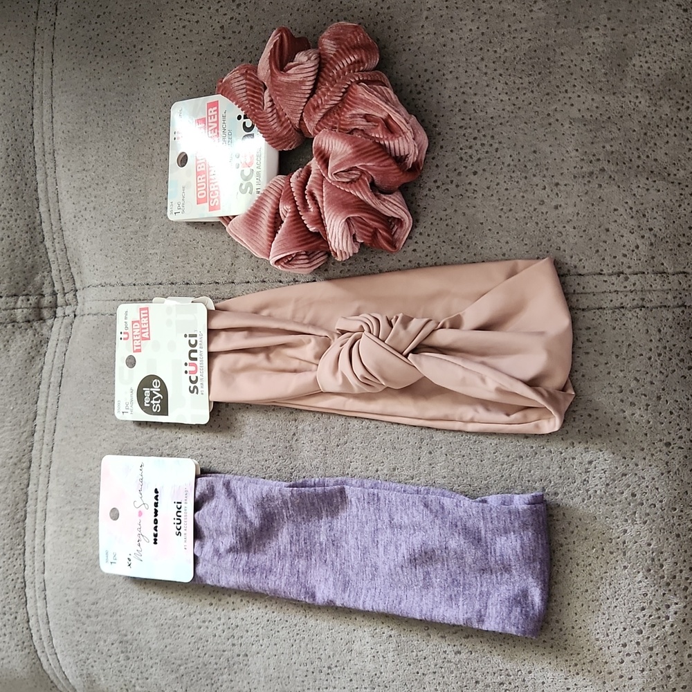 2 Headbands and Jumbo Sized Scrunchie